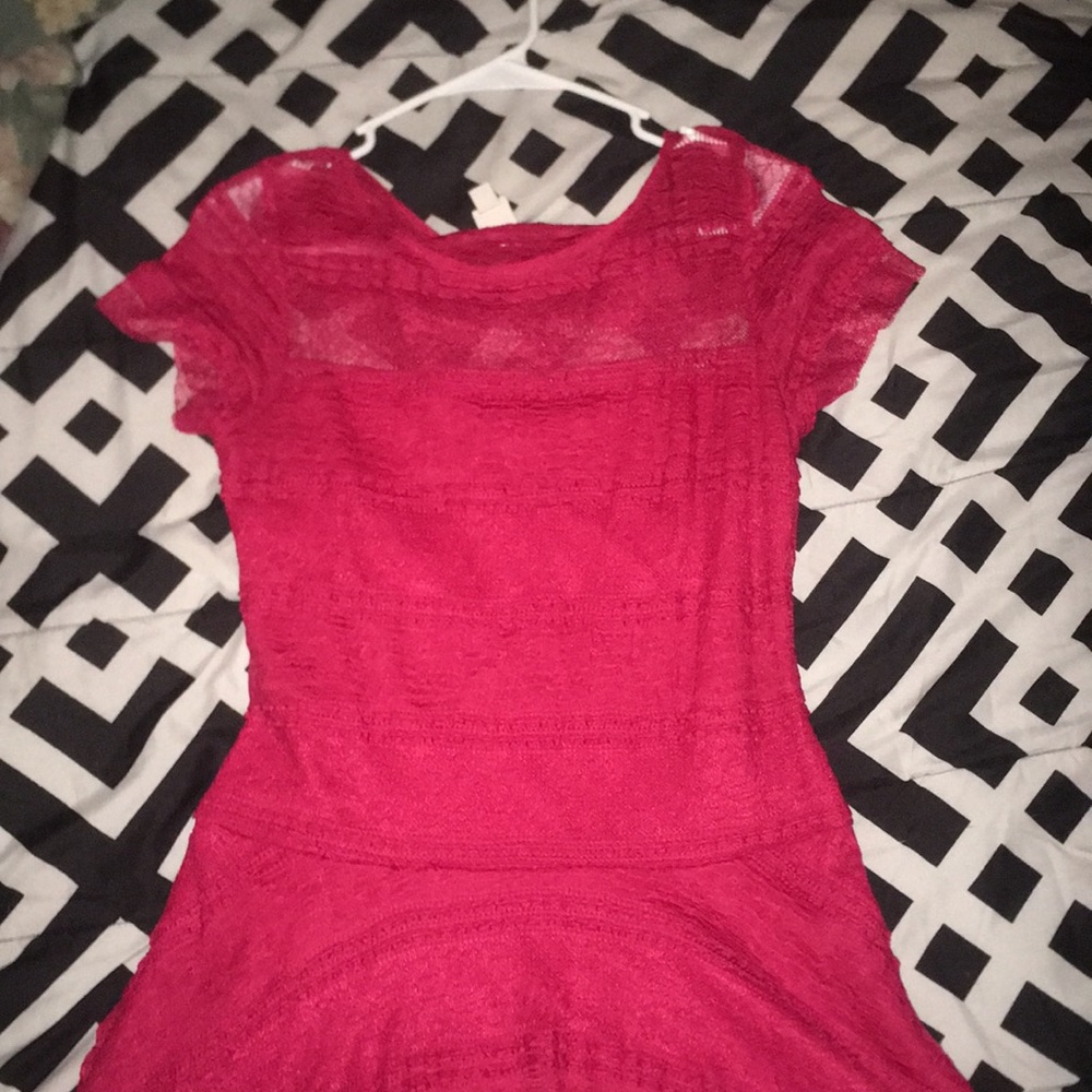 RUBY RED LACE DRESS